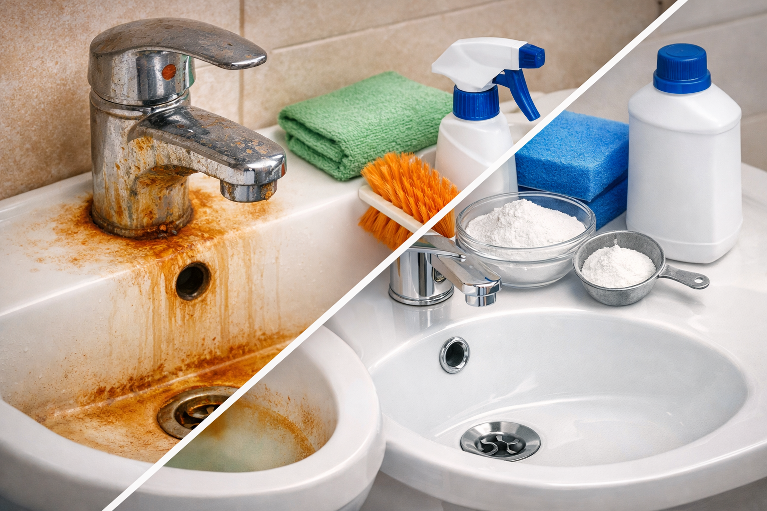 Как ефективно да почиствате водопроводните арматури от червени отлагания и следи от корозия